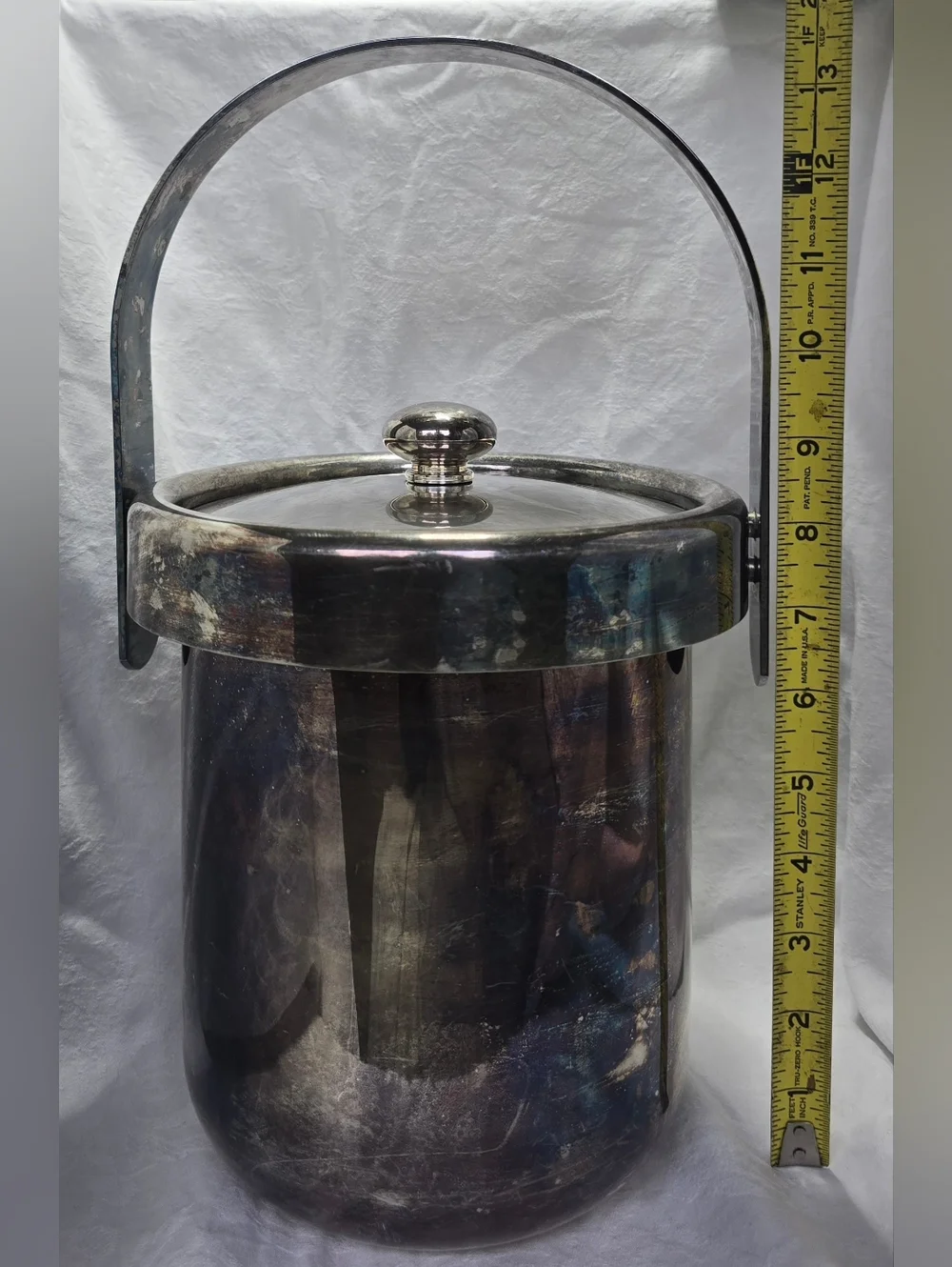 Vtg Italian Ice Bucket (Silver Plate on Brass)